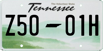TN license plate Z5001H