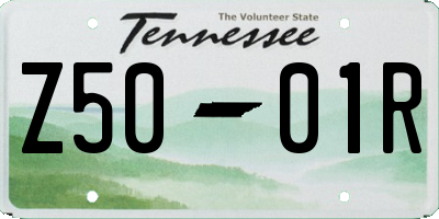 TN license plate Z5001R