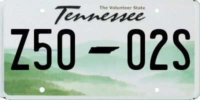 TN license plate Z5002S