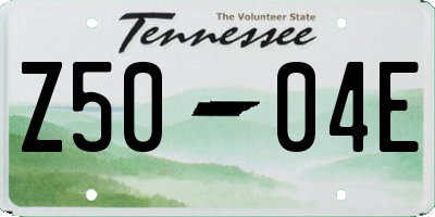 TN license plate Z5004E