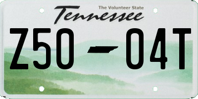 TN license plate Z5004T
