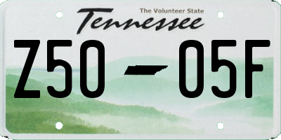 TN license plate Z5005F