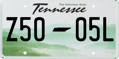 TN license plate Z5005L