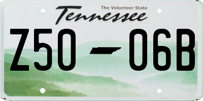 TN license plate Z5006B