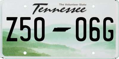 TN license plate Z5006G