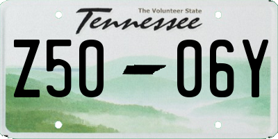 TN license plate Z5006Y