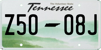 TN license plate Z5008J