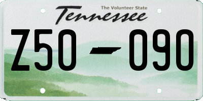 TN license plate Z5009O