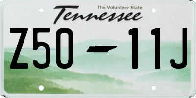 TN license plate Z5011J