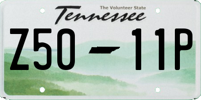 TN license plate Z5011P