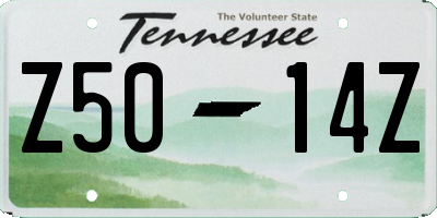 TN license plate Z5014Z