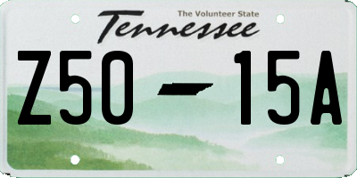TN license plate Z5015A