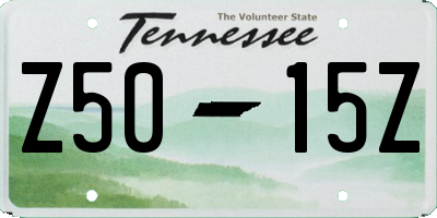 TN license plate Z5015Z