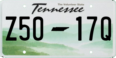 TN license plate Z5017Q