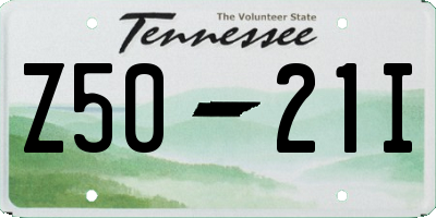 TN license plate Z5021I