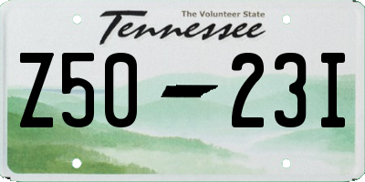 TN license plate Z5023I
