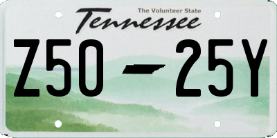 TN license plate Z5025Y