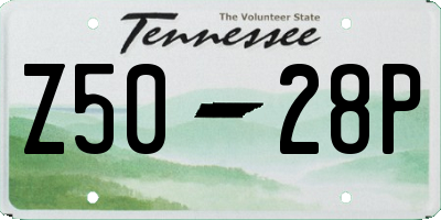TN license plate Z5028P