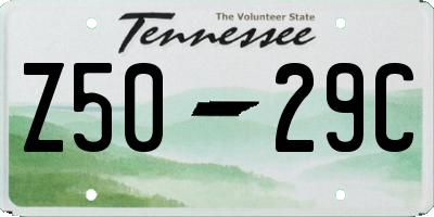 TN license plate Z5029C