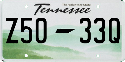 TN license plate Z5033Q