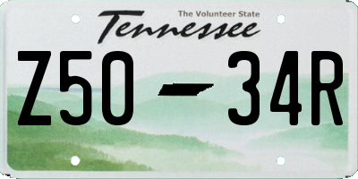 TN license plate Z5034R