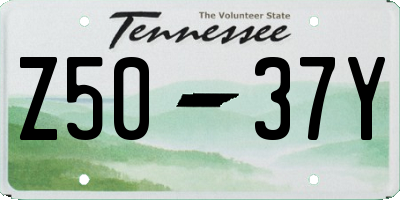 TN license plate Z5037Y