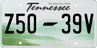 TN license plate Z5039V