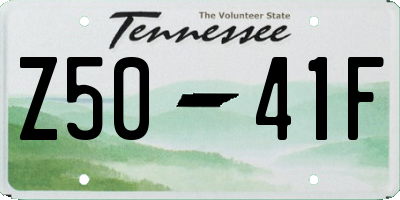 TN license plate Z5041F