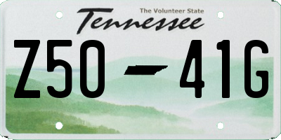 TN license plate Z5041G