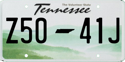 TN license plate Z5041J