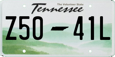 TN license plate Z5041L