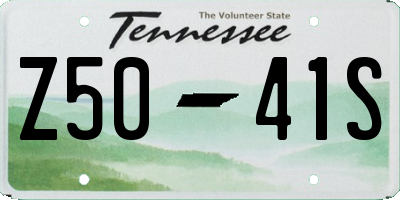 TN license plate Z5041S