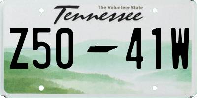 TN license plate Z5041W