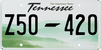 TN license plate Z5042O