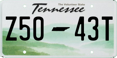 TN license plate Z5043T