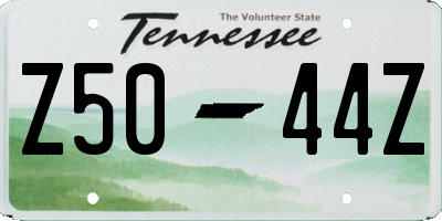 TN license plate Z5044Z