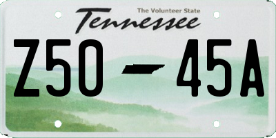 TN license plate Z5045A
