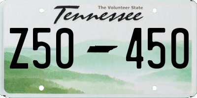 TN license plate Z5045O