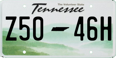 TN license plate Z5046H
