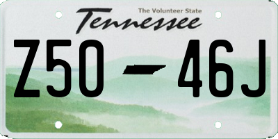 TN license plate Z5046J