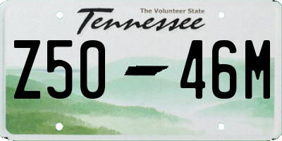 TN license plate Z5046M