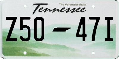 TN license plate Z5047I