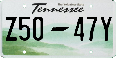 TN license plate Z5047Y