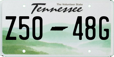 TN license plate Z5048G