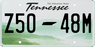 TN license plate Z5048M