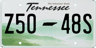 TN license plate Z5048S