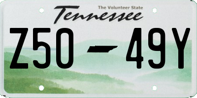 TN license plate Z5049Y