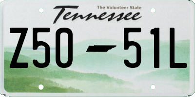 TN license plate Z5051L