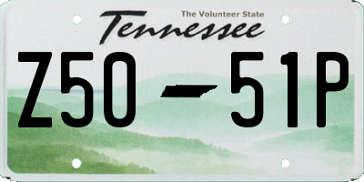 TN license plate Z5051P