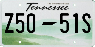 TN license plate Z5051S